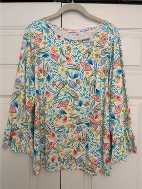 Fresh Produce Clothing Co Ocean Themed long sleeved tee top Size 1X